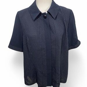 Women's dark navy Pinstripe Top